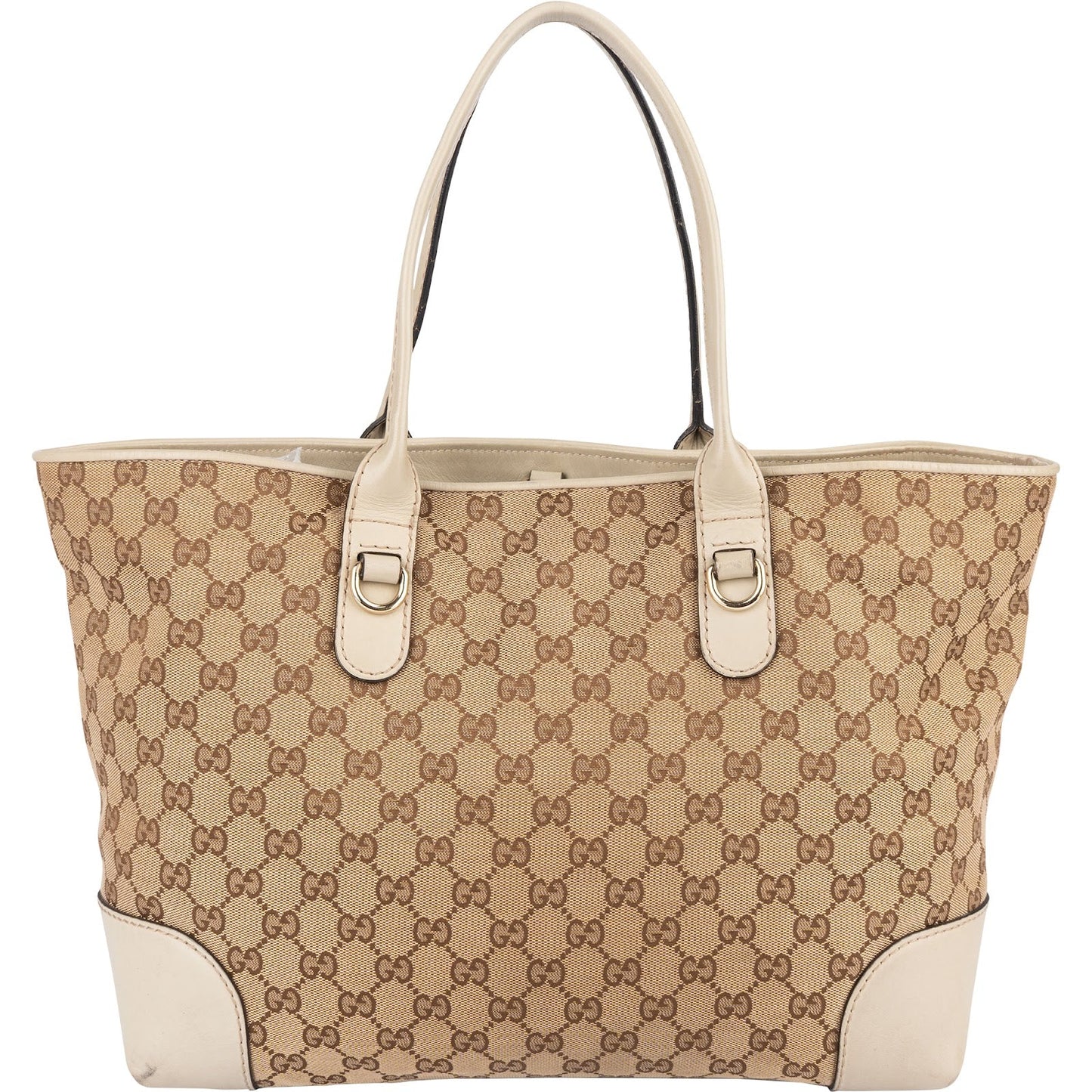 Gucci Monogram GG Canvas Lovely Heart Bit Tote Handbag
