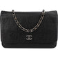 Chanel Camellia Embossed Wallet on Chain Crossbody Bag