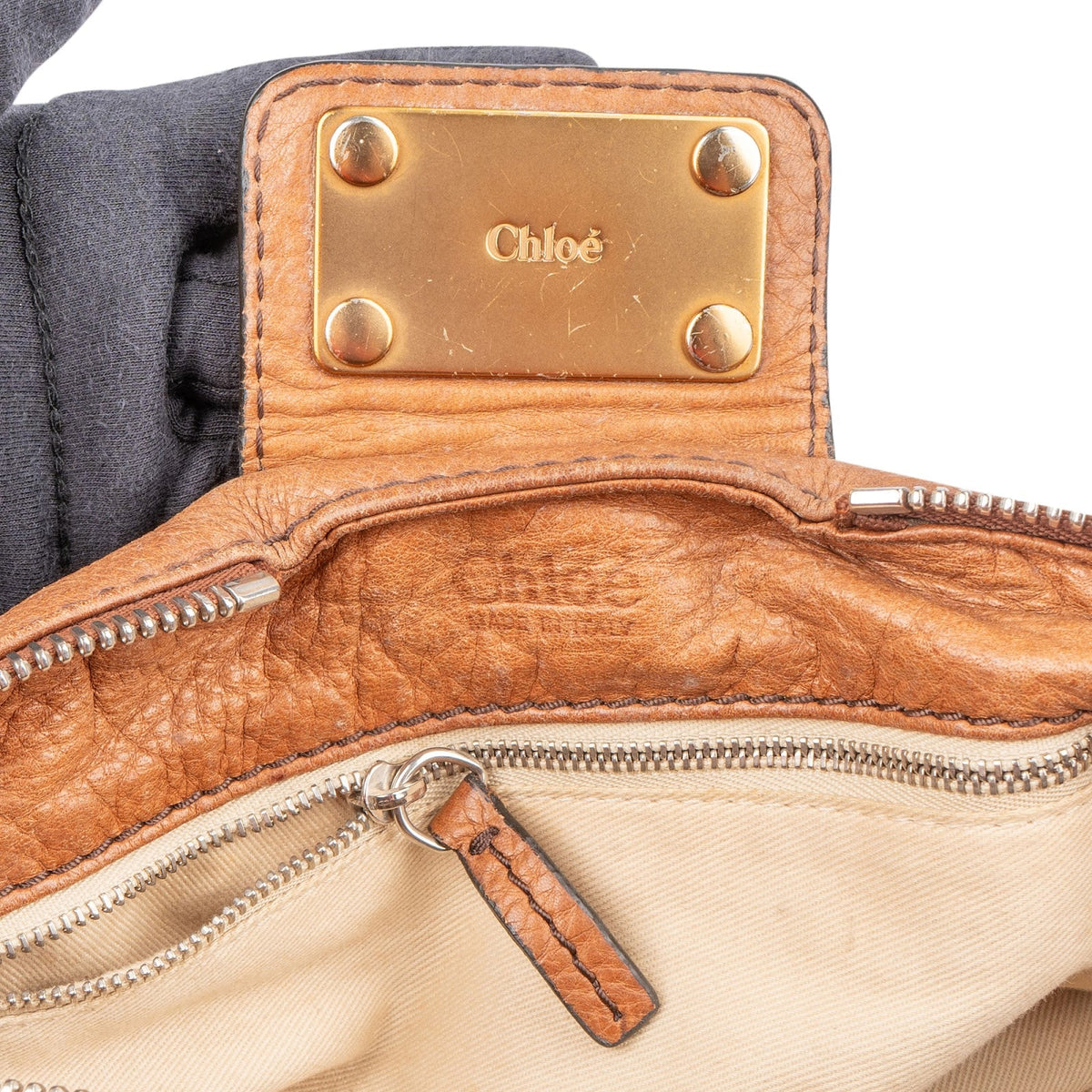 Chloé Grained Leather Paddington Handbag