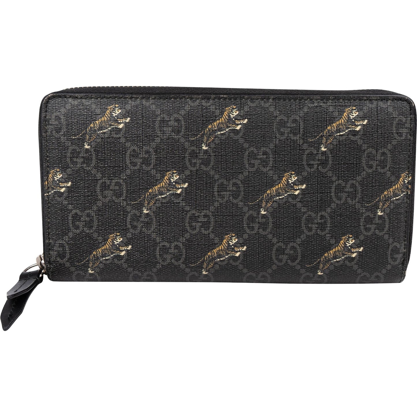 Gucci Monogram GG Supreme Canvas Tigers Print Zip Around Wallet