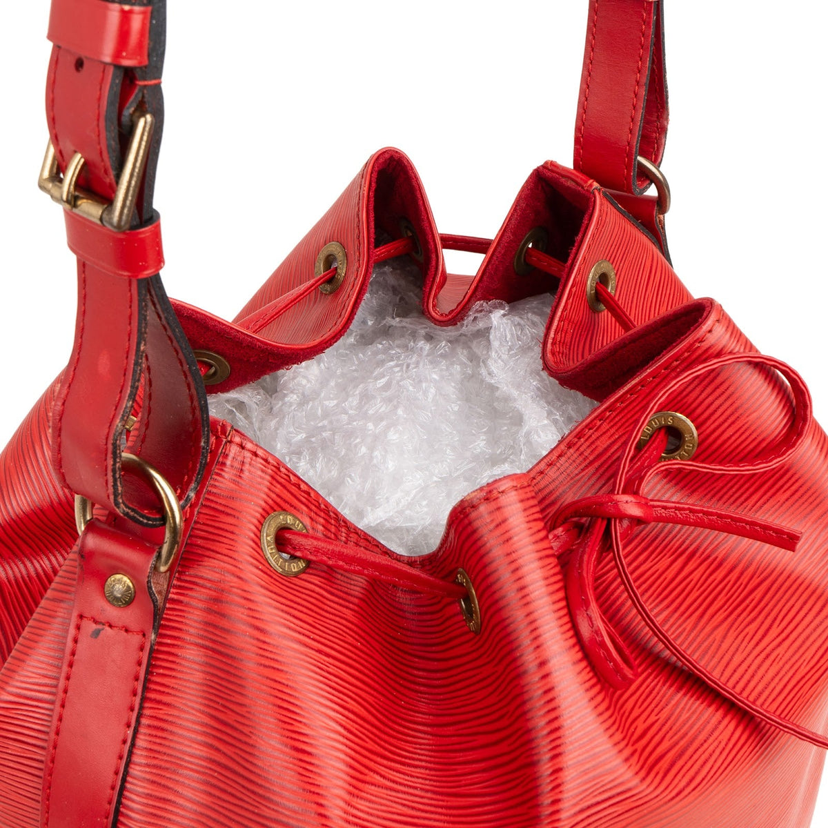 Louis Vuitton Red Epi Leather Sac Noé Grande Shoulder Bag