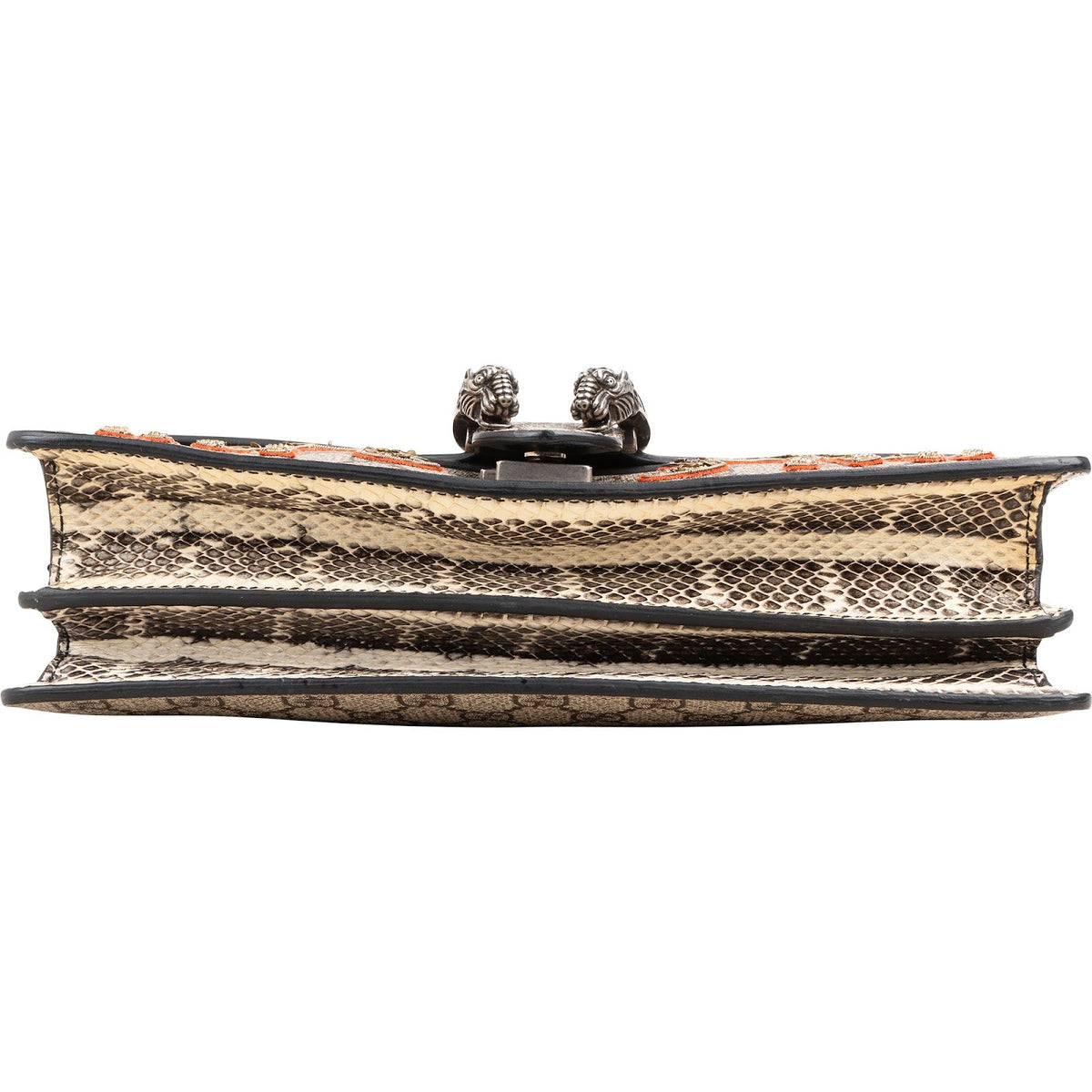 Gucci Limited Monogram GG Supreme  Embroidered Python Dionysus Shoulder Bag