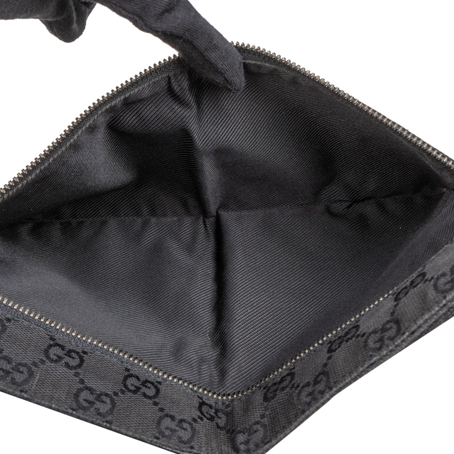 Gucci Black Monogram GG Belt Crossbody Bag