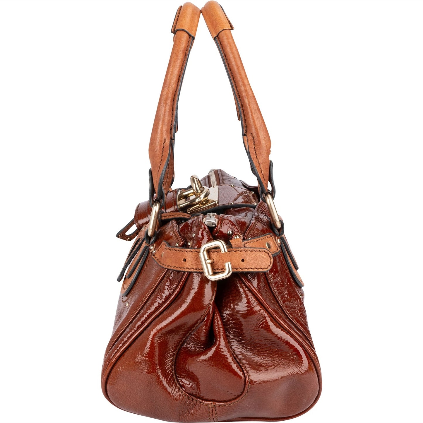 Chloé Patent Leather Paddington Satchel Handbag