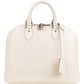 Louis Vuitton White Epi Leather Alma PM Handbag