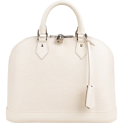 Louis Vuitton White Epi Leather Alma PM Handbag