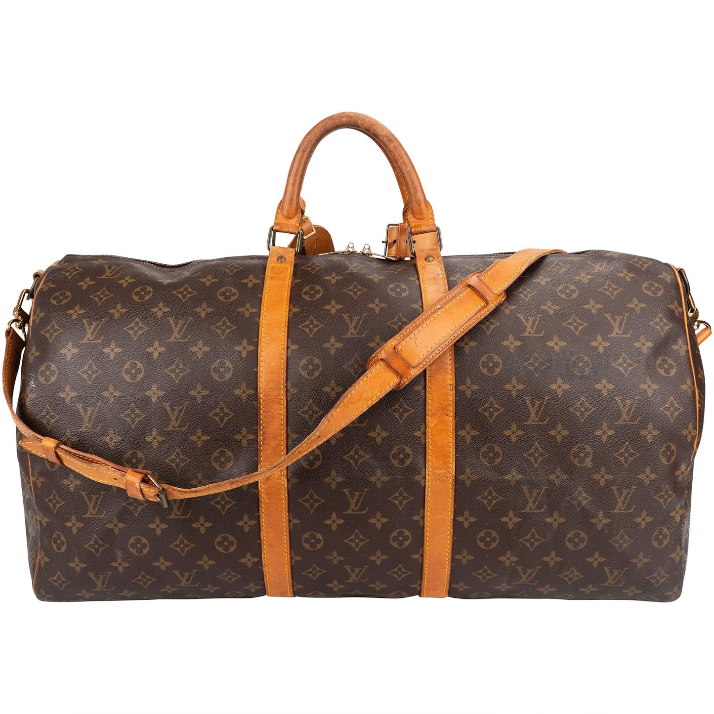 Louis Vuitton Monogram Canvas Keepall 60 Bandoulière Travel Bag