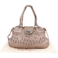 Salvatore Ferragamo Pleated Leather Gancini Flap Bag Handbag