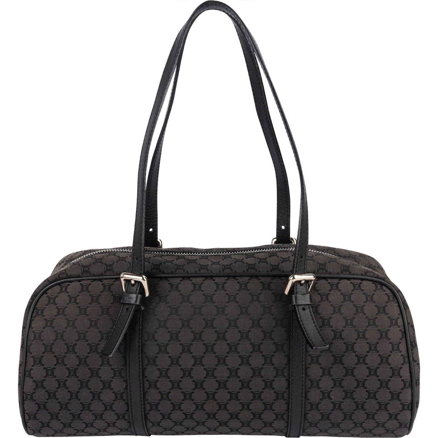 Celine Black Macadam Nylon Boston Shoulder Bag