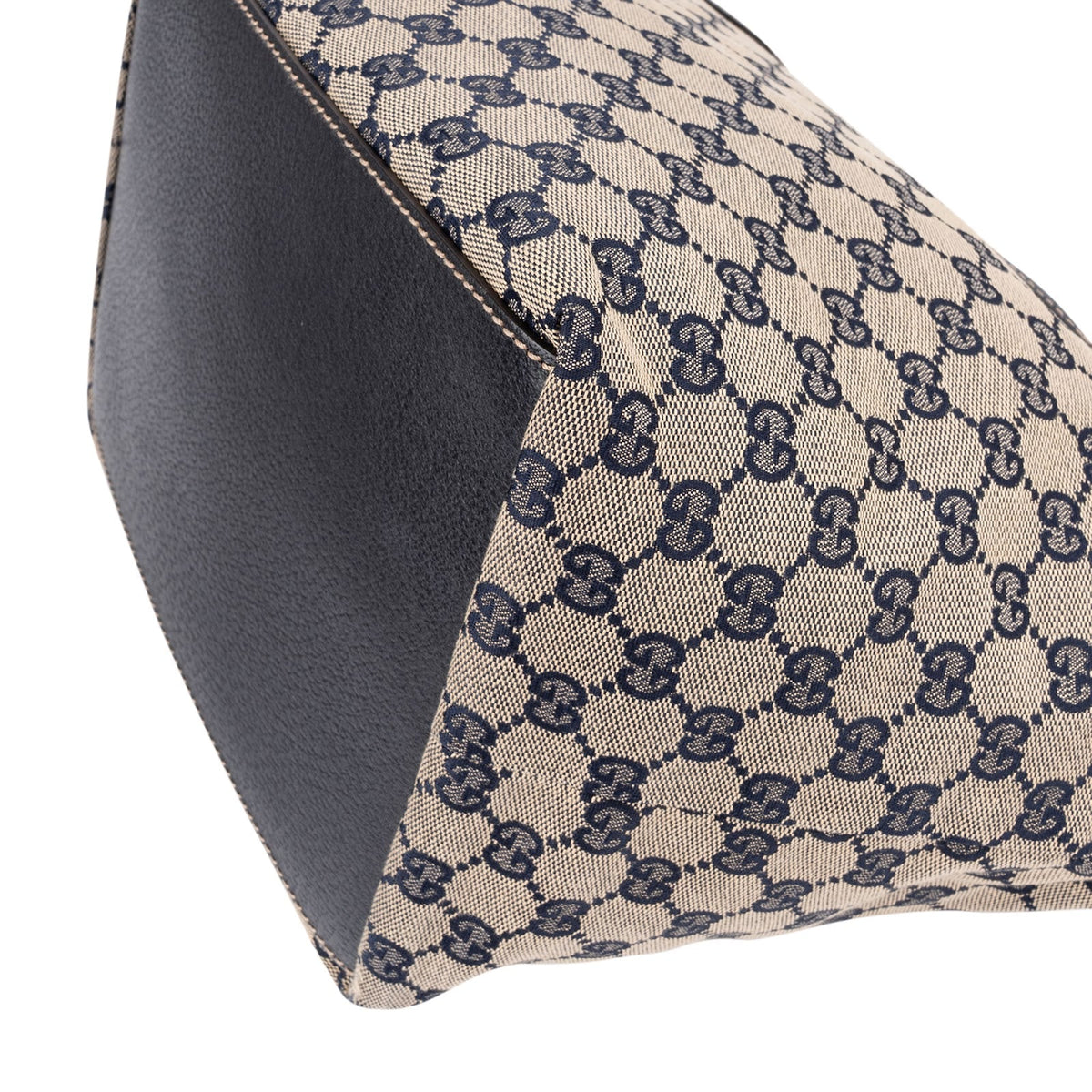 Gucci Plus Monogram GG Canvas Web Shopper Tote Handbag