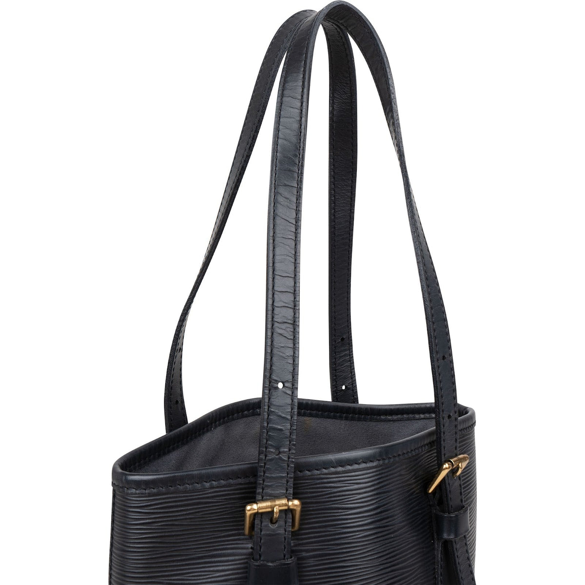 Louis Vuitton Noir Epi Leather Bucket PM Shoulder Bag