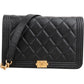 Chanel Quilted Caviar Leather Boy Wallet On Chain Crossbody Bag