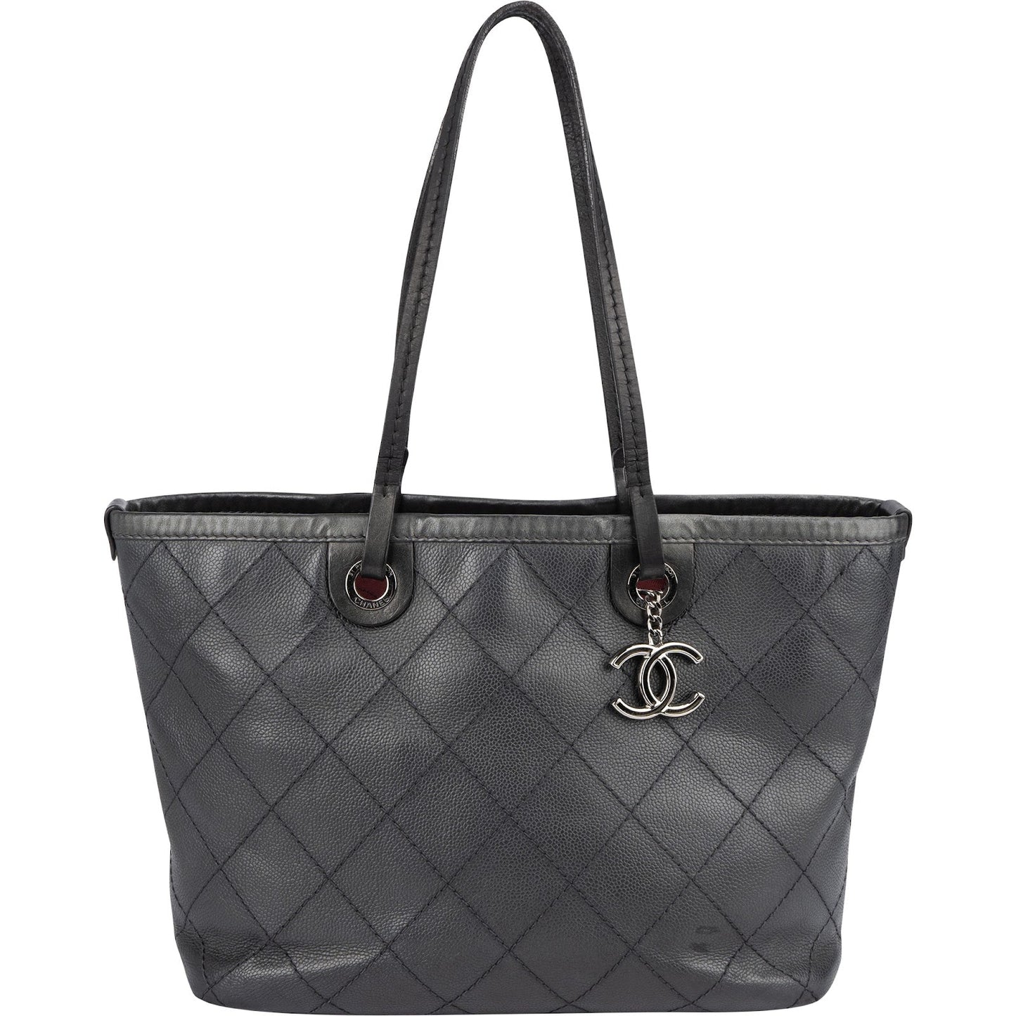 Chanel Caviar Leather On The Road Tote Shoulder Bag