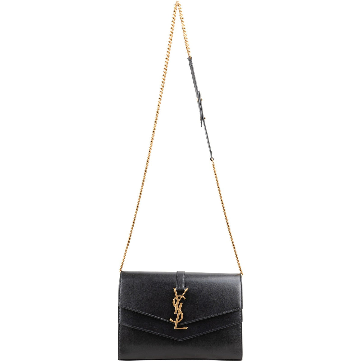 Saint Laurent Smooth Leather Sulpice Wallet On Chain Crossbody Bag