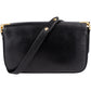 Celine Black Leather Triomphe Shoulder Bag