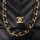 Chanel Chevron Lambskin 24K Gold Single Flap Shoulder Bag