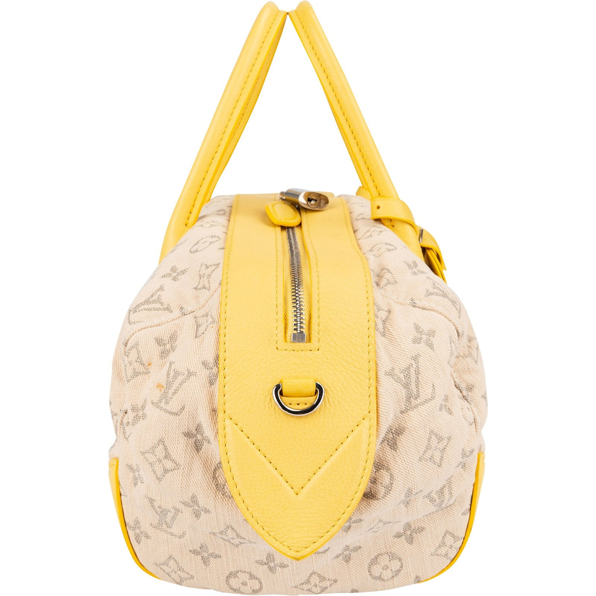Louis Vuitton Monogram Limited Edition Printemps Denim Speedy Round Handbag