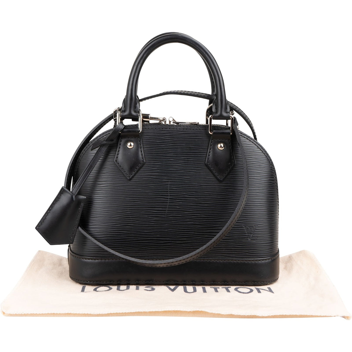 Louis Vuitton Noir Epi Leather Alma BB Handbag