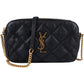 Saint Laurent Black Quilted Leather Becky Crossbody Bag