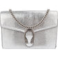 Gucci Lizard-Embossed Metallic Leather Dionysus Wallet On Chain Crossbody Bag