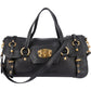 Miu Miu Vitello Lux Leather Coffer Satchel Handbag