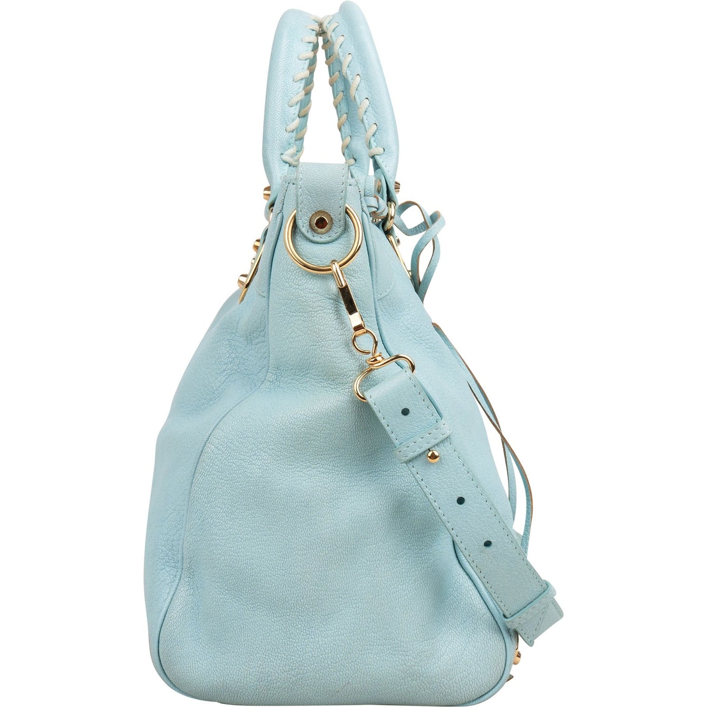Balenciaga Blue Leather City Handbag