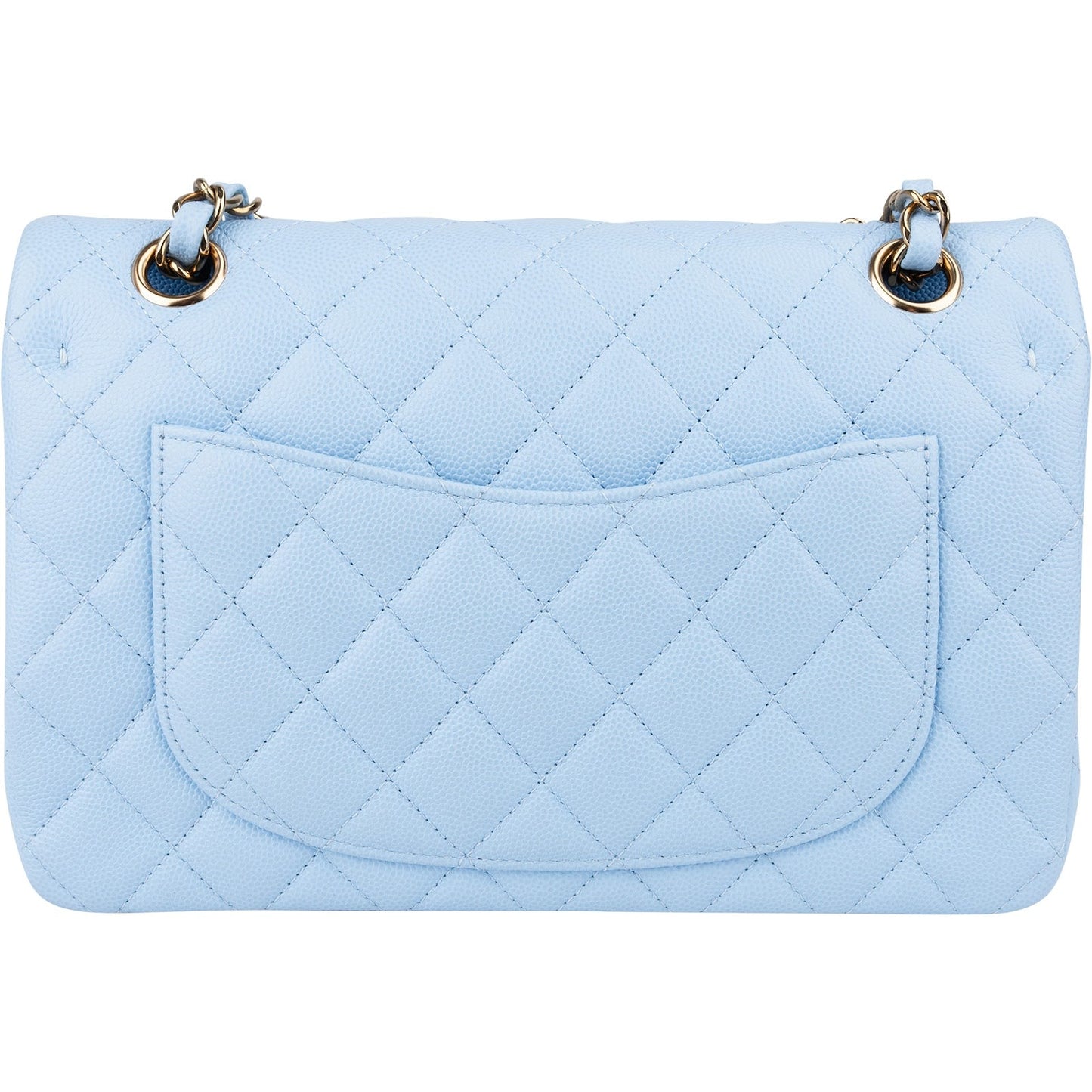 Chanel Quilted Caviar Leather Small Double Flap Shoulder Bag