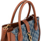 Gucci Monogram GG Denim Jackie 1961 Tote Crossbody Handbag