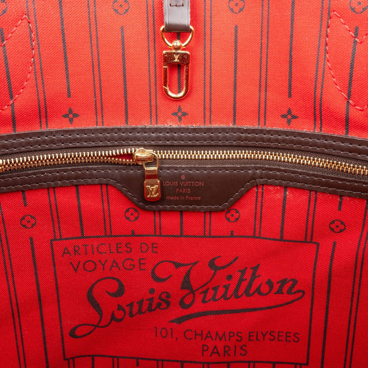 Louis Vuitton Monogram Damier Ebene Canvas Neverfull MM Shoulder Bag