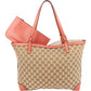 Gucci Monogram GG Canvas Bree Tote Shopper Shoulder Bag