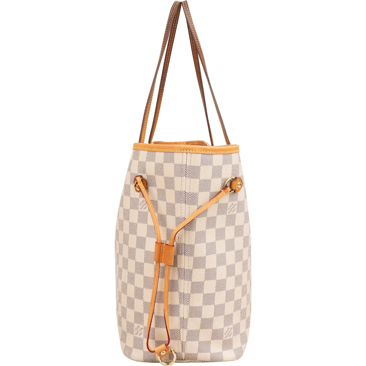 Louis Vuitton Monogram Damier Azur Canvas Neverfull MM Shoulder Bag