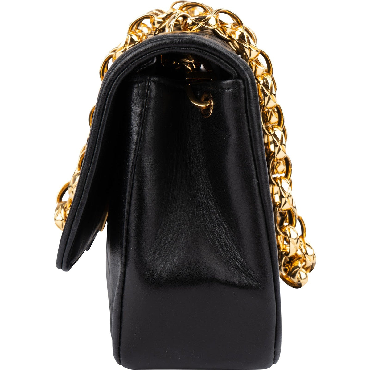 Chanel Quilted Lambskin 24K Gold Small Diana Single Flap Crossbody Bag