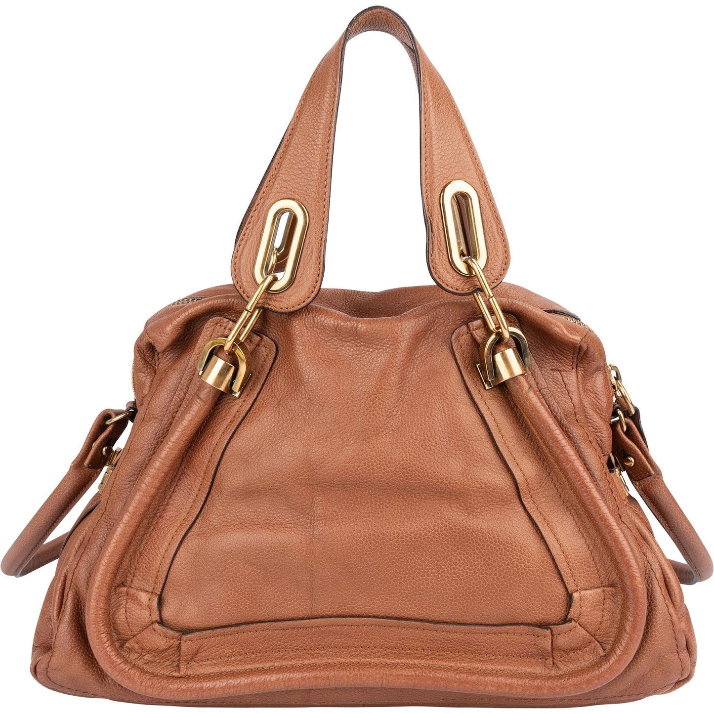 Chloé Pebbled Leather Paraty Shoulder Handbag