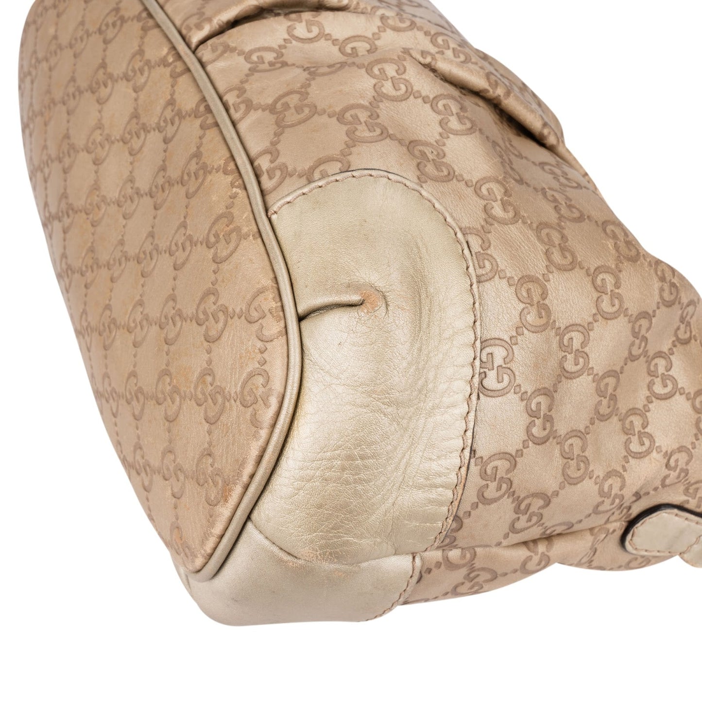 Gucci Gold Guccissima Leather Sukey Handbag