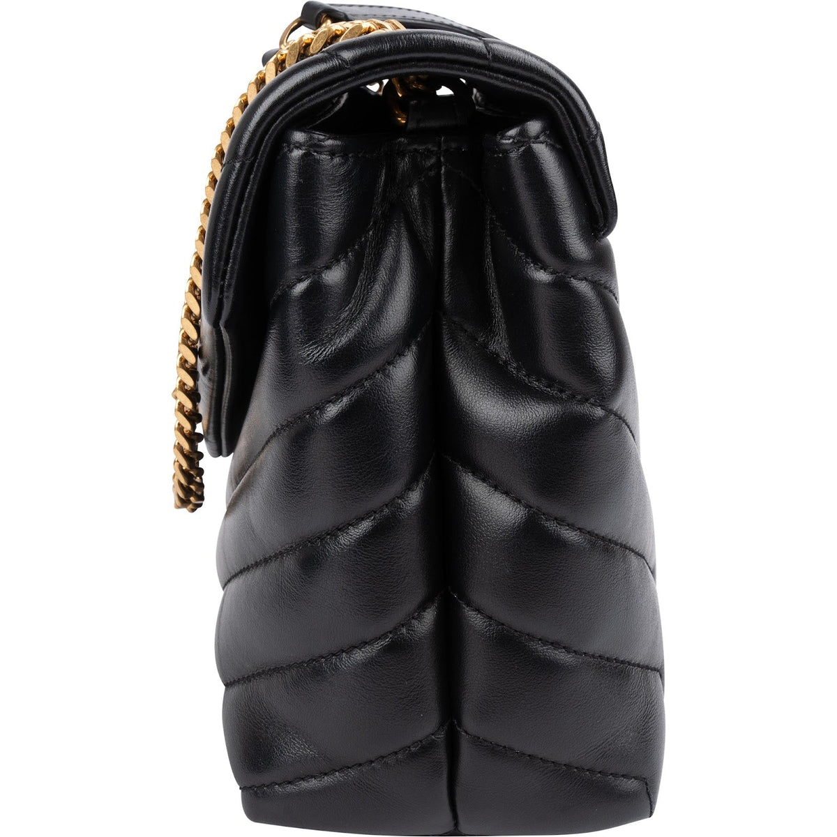 Saint Laurent Small Loulou aus gestepptem Kalbsleder – Ansicht 5