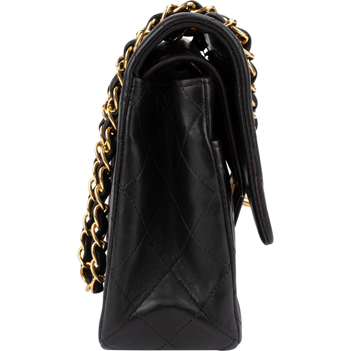 Chanel Quilted Lambskin 24K Gold Medium Double Flap Shoulder Bag
