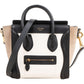 Céline Tricolor Grained Suede & Leather Nano Luggage Handbag