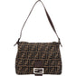 Fendi Monogram FF Zucca Canvas Mamma Baguette Shoulder Bag