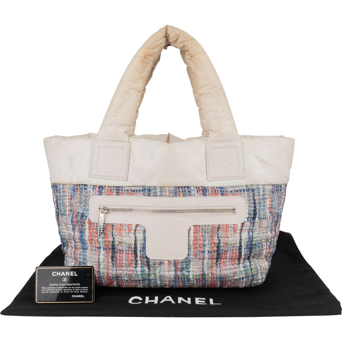 Chanel Coco Cocoon Tote aus Nylon in Tweed-Optik – Ansicht 2