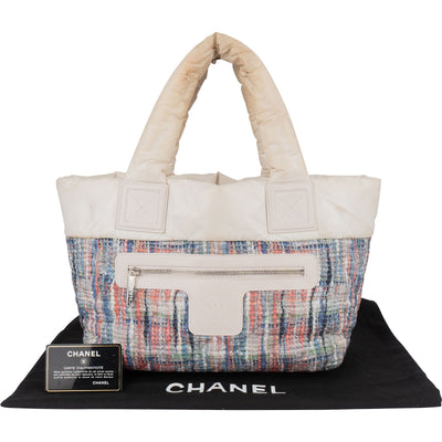 Chanel Nylon Tweed Look Coco Cocoon Tote Handbag