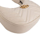 Gucci Quilted Leather GG Marmont Half-Moon Mini Shoulder Bag