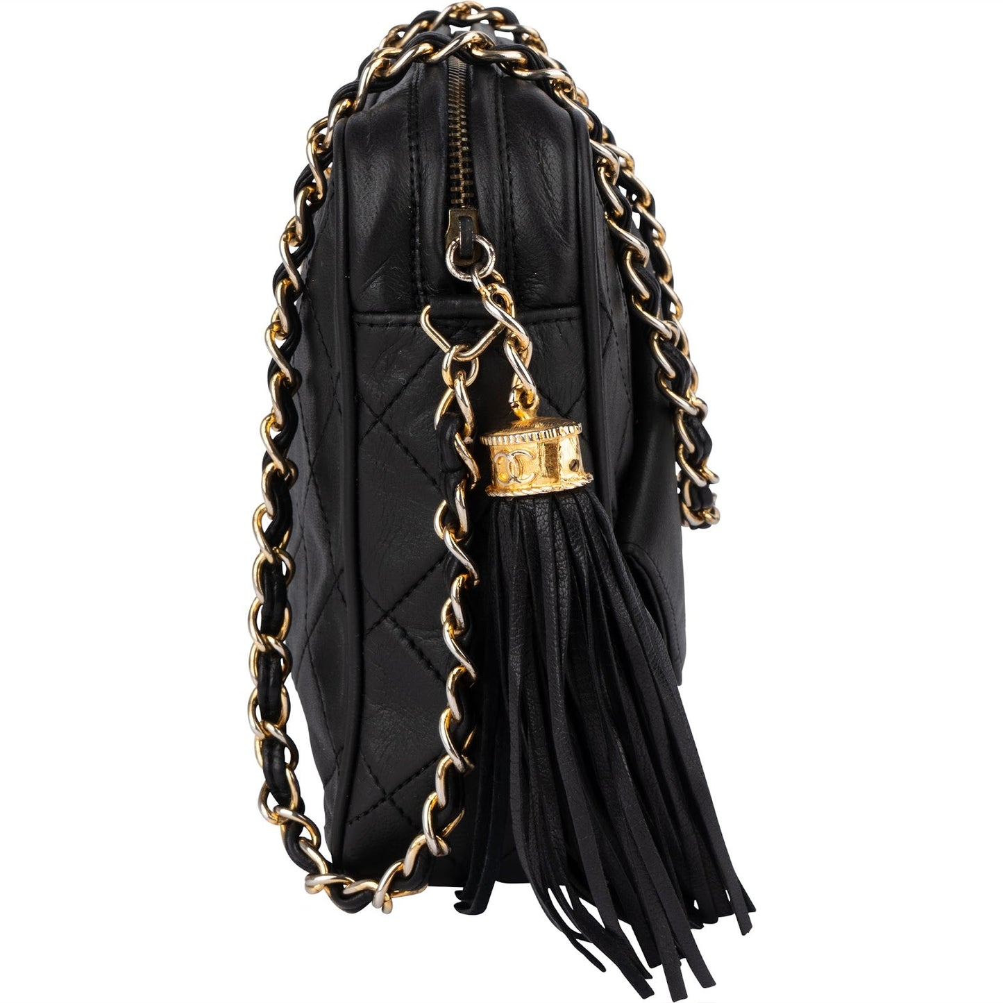 Chanel Quilted Lambskin CC Camera Crossbody Bag
