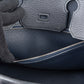 Hermès Blue Indigo Clemence Leather Palladium Birkin 30 Handbag