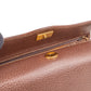 Gucci Brown Leather Bamboo Lock Top Handle Handbag