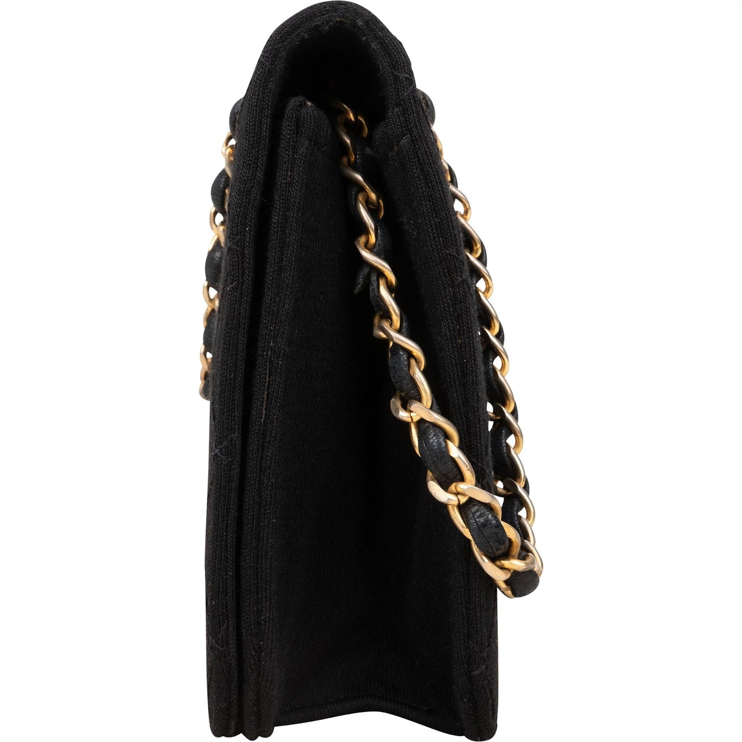 Chanel Quilted Cotton Medium Single Flap Shoulder Bag