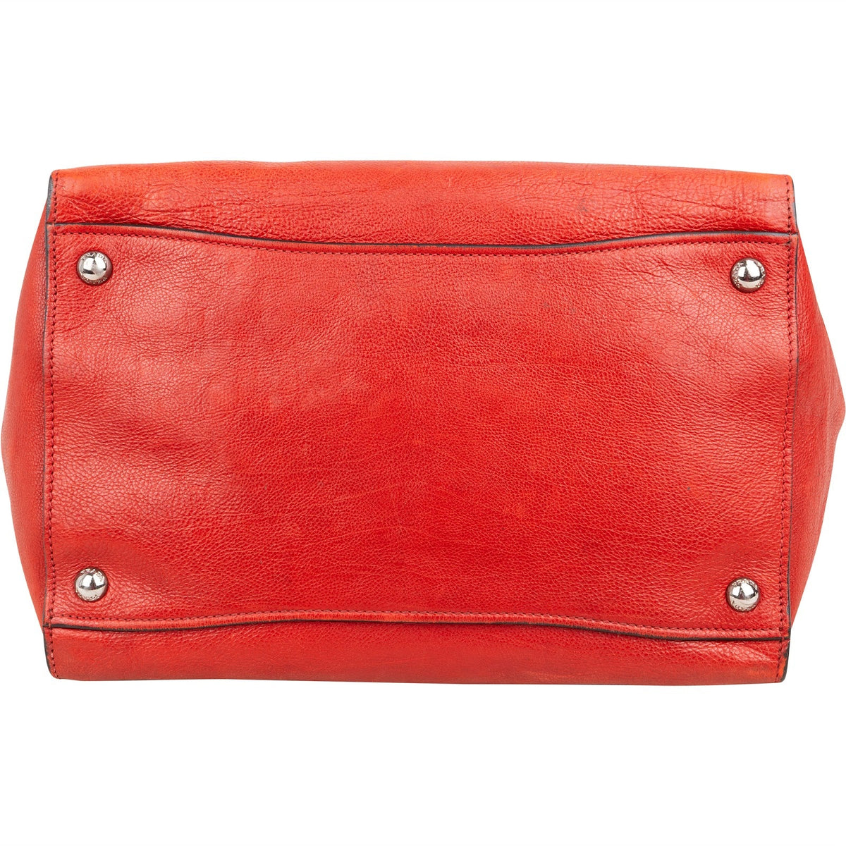 Prada Double Zip Tote aus glasiertem genarbtem Leder – Ansicht 6