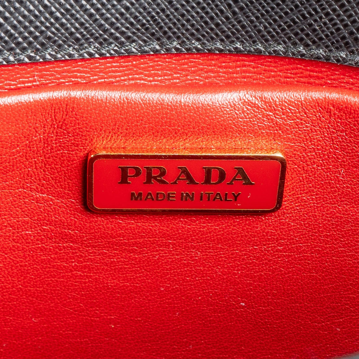 Prada Saffiano Leather Round Lock Flap Small Crossbody Bag