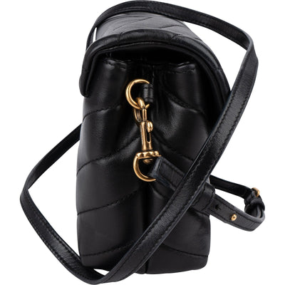 Saint Laurent Quilted Leather Loulou Toy Crossbody Bag
