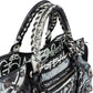 Balenciaga Graffiti Print Leather Neo Cagole City Handbag
