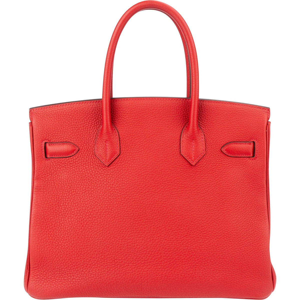 Hermès Rouge Garance Togo Leather Palladium Birkin 30 Handbag